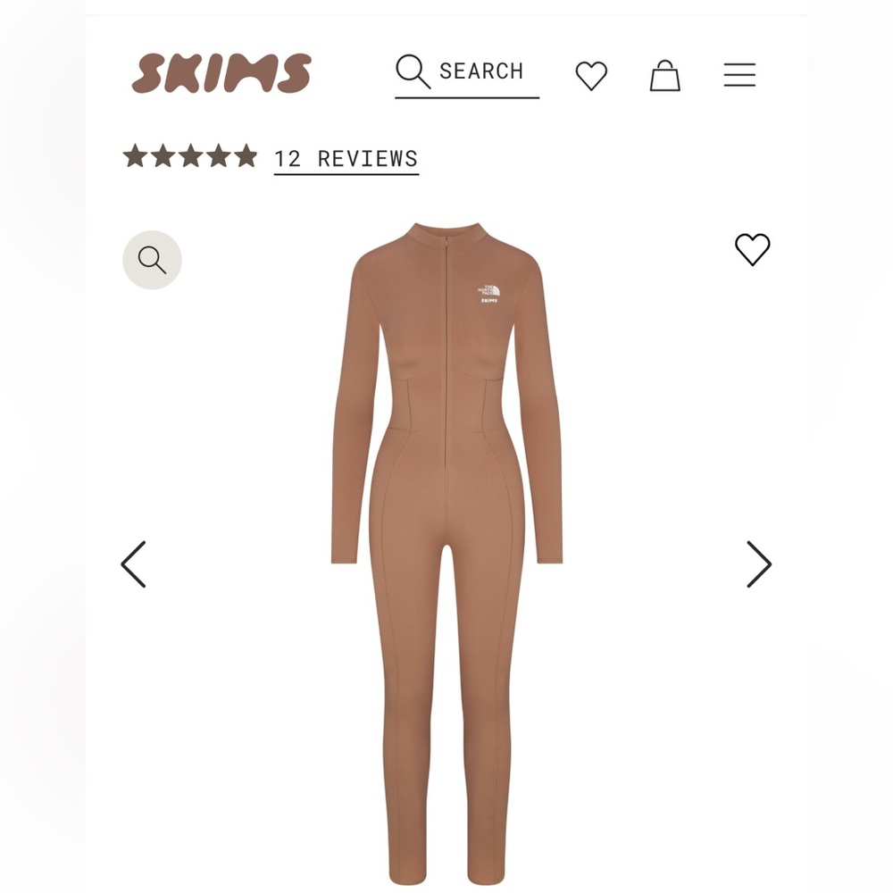 Skims x North Face refina bodysuit